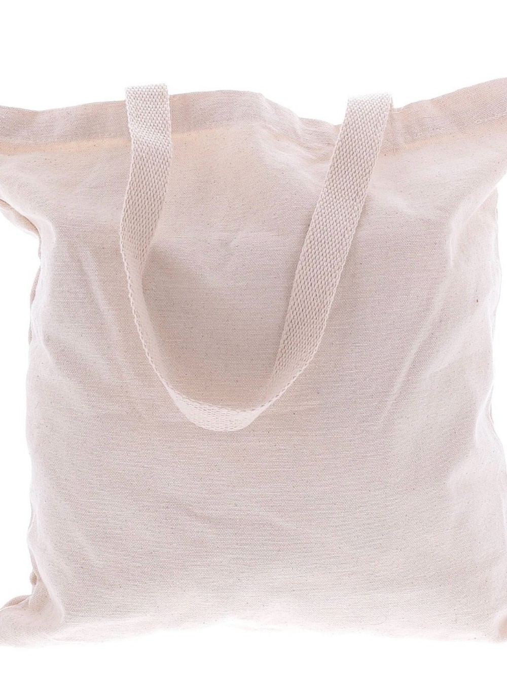 7 For All Mankind Cream Canvas Tote Bag